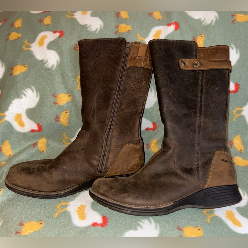 Merrell tavvy tall waterproof boots | damaged zipper